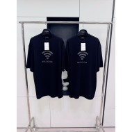 BALENCIAGA 520 Wireless Printed Crew Neck Short Sleeve - Black