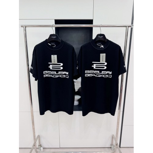BALENCIAGA AI Logo Printed Short Sleeves - Black