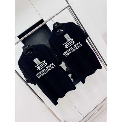 BALENCIAGA AI Logo Printed Short Sleeves - Black