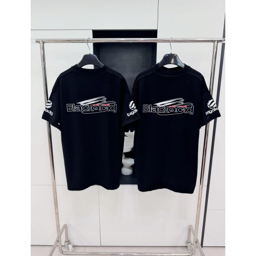 BALENCIAGA AI Logo Printed Short Sleeves - Black