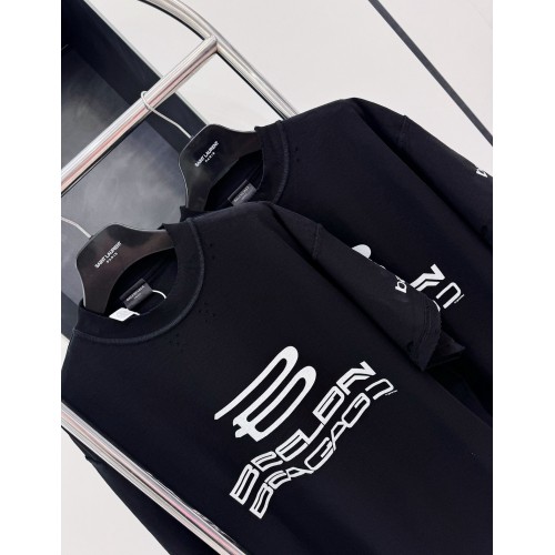 BALENCIAGA AI Logo Printed Short Sleeves - Black