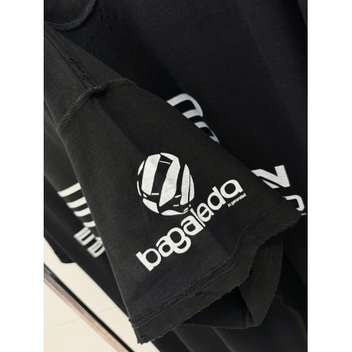 BALENCIAGA AI Logo Printed Short Sleeves - Black