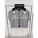 BALENCIAGA AI Logo Printed Short Sleeves - Grey