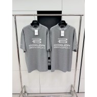 BALENCIAGA AI Logo Printed Short Sleeves - Grey