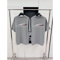 BALENCIAGA AI Logo Printed Short Sleeves - Grey