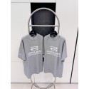 BALENCIAGA AI Logo Printed Short Sleeves - Grey