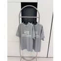BALENCIAGA AI Logo Printed Short Sleeves - Grey