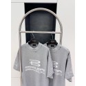 BALENCIAGA AI Logo Printed Short Sleeves - Grey