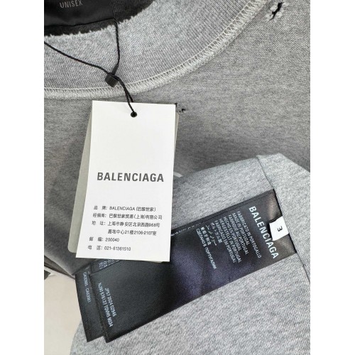 BALENCIAGA AI Logo Printed Short Sleeves - Grey