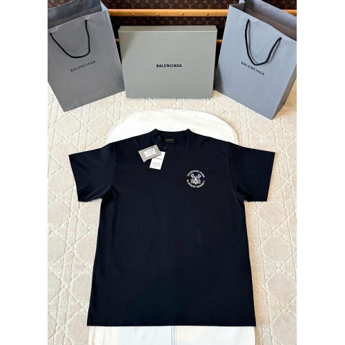 BALENCIAGA BB Printed Keychain Short Sleeve - Black