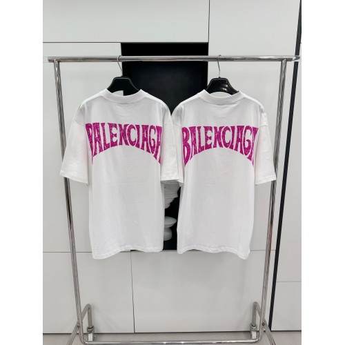 BALENCIAGA Beach Painting Crew Neck Short Sleeve