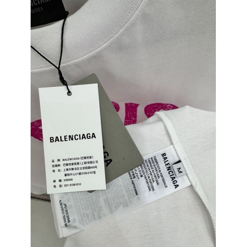 BALENCIAGA Beach Painting Crew Neck Short Sleeve