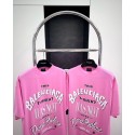 BALENCIAGA Beanie Foam Printed Round Neck Short Sleeve - Pink
