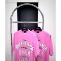 BALENCIAGA Beanie Foam Printed Round Neck Short Sleeve - Pink