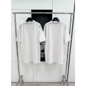 BALENCIAGA Beanie Foam Printed Round Neck Short Sleeve - White