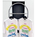 BALENCIAGA Beanie Foam Printed Round Neck Short Sleeve - White