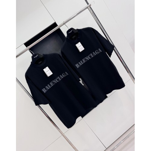 BALENCIAGA Blurred Lettering Printed Short Sleeve - Black