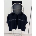 BALENCIAGA Blurred Lettering Printed Short Sleeve - Black