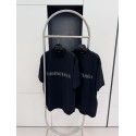 BALENCIAGA Blurred Lettering Printed Short Sleeve - Black