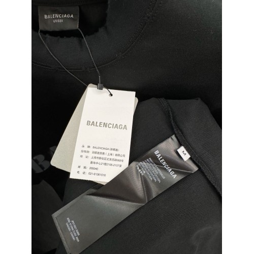 BALENCIAGA Blurred Lettering Printed Short Sleeve - Black