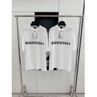 BALENCIAGA Blurred Lettering Printed Short Sleeve - White