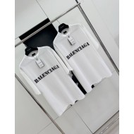 BALENCIAGA Blurred Lettering Printed Short Sleeve - White