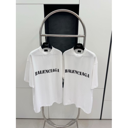 BALENCIAGA Blurred Lettering Printed Short Sleeve - White