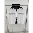 BALENCIAGA Blurred Lettering Printed Short Sleeve - White
