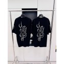 BALENCIAGA Flame Letters Print Short Sleeve - Black