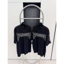 BALENCIAGA Flame Letters Print Short Sleeve - Black
