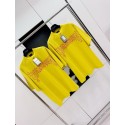 BALENCIAGA Flame Letters Print Short Sleeve - Yellow