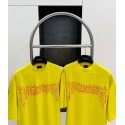 BALENCIAGA Flame Letters Print Short Sleeve - Yellow