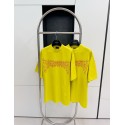 BALENCIAGA Flame Letters Print Short Sleeve - Yellow
