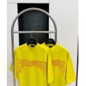 BALENCIAGA Flame Letters Print Short Sleeve - Yellow