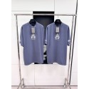 BALENCIAGA Flame Letters Printed Short Sleeve - Blue