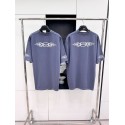 BALENCIAGA Flame Letters Printed Short Sleeve - Blue