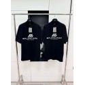 BALENCIAGA ID Silver Printed Crew Neck Short Sleeve - Black