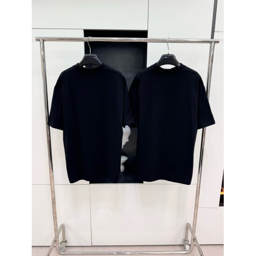 BALENCIAGA ID Silver Printed Crew Neck Short Sleeve - Black