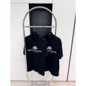 BALENCIAGA ID Silver Printed Crew Neck Short Sleeve - Black