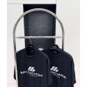 BALENCIAGA ID Silver Printed Crew Neck Short Sleeve - Black