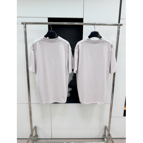 BALENCIAGA ID Silver Printed Round Neck Short Sleeve - White
