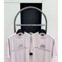 BALENCIAGA ID Silver Printed Round Neck Short Sleeve - White