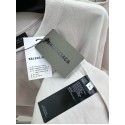 BALENCIAGA ID Silver Printed Round Neck Short Sleeve - White
