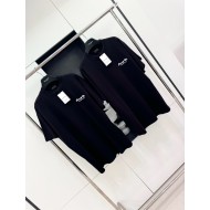 BALENCIAGA Letter Embroidered Round Neck Short Sleeve