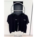 BALENCIAGA Letter Embroidered Round Neck Short Sleeve