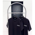 BALENCIAGA Letter Embroidered Round Neck Short Sleeve