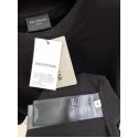 BALENCIAGA Letter Embroidered Round Neck Short Sleeve