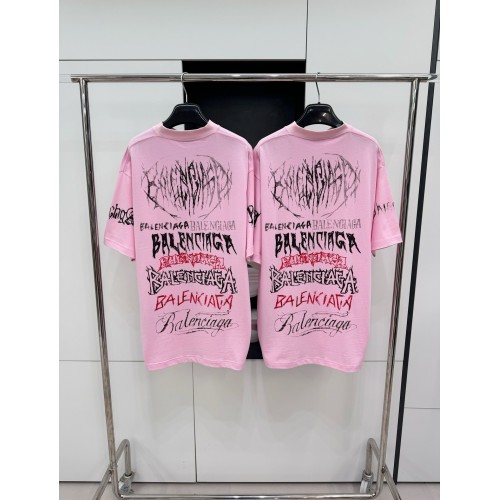 BALENCIAGA Limited Edition Graffiti Short Sleeve - Pink