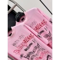 BALENCIAGA Limited Edition Graffiti Short Sleeve - Pink