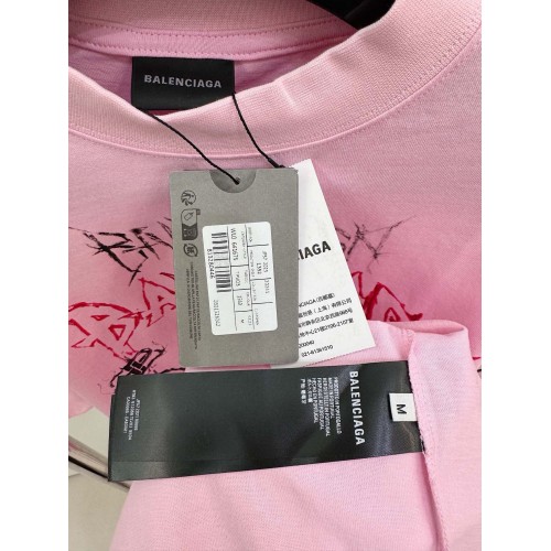 BALENCIAGA Limited Edition Graffiti Short Sleeve - Pink